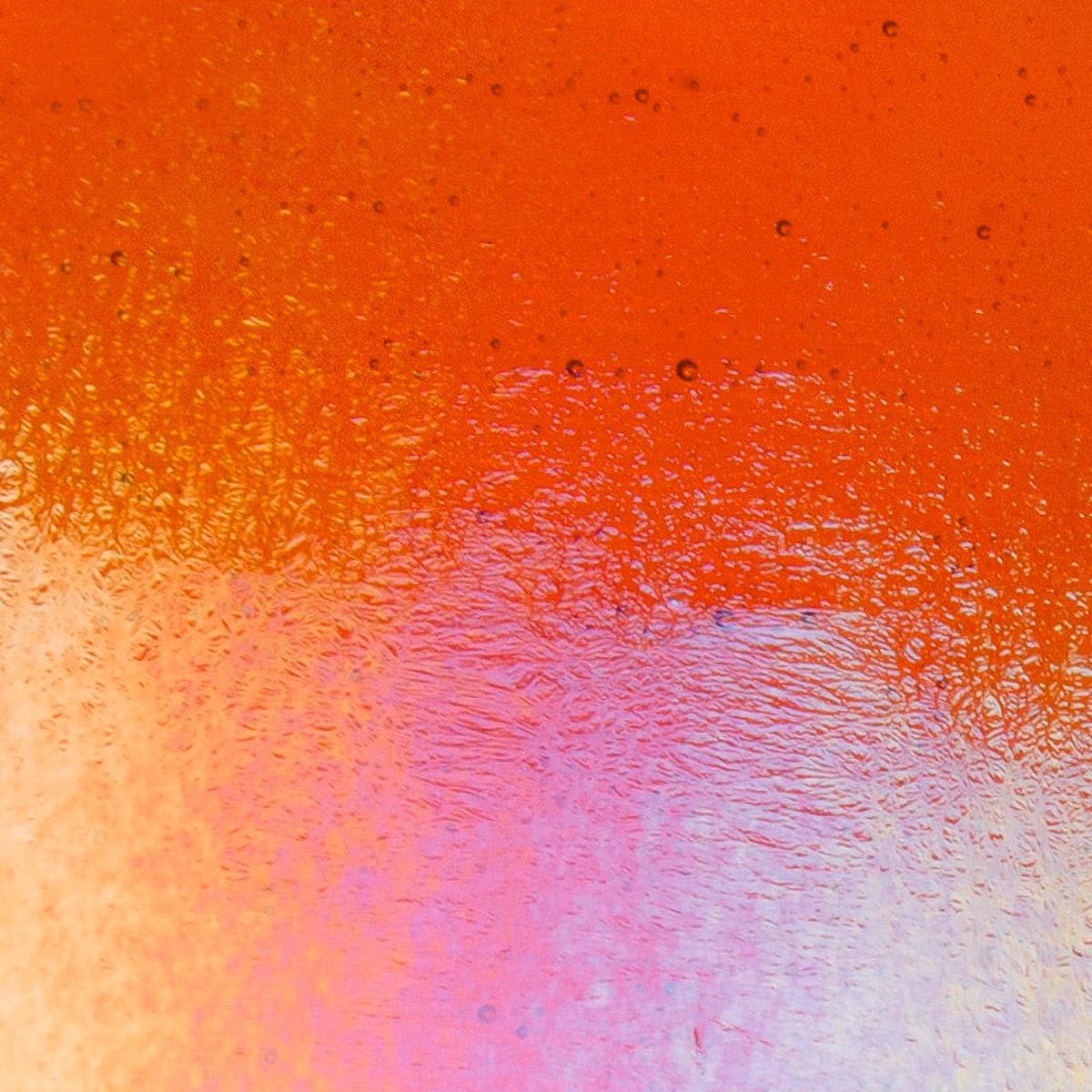 Orange Transparent, Thin-rolled, Iridescent, rainbow, 2 mm, Color Sample, 2x2 in.