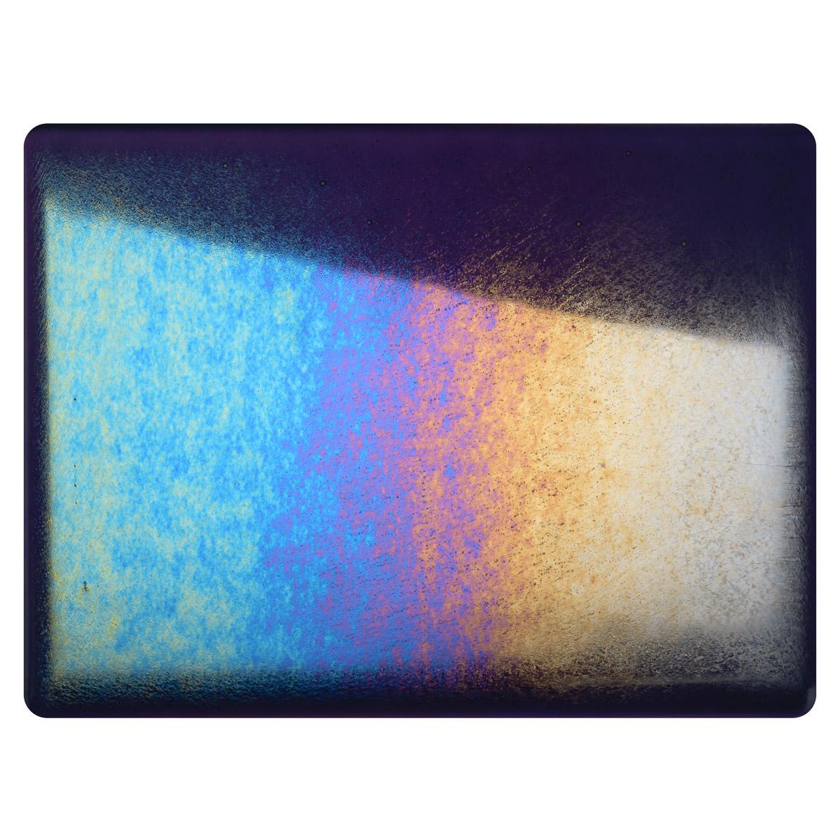 Deep Royal Purple Transparent, Double-rolled, Iridescent, rainbow, 3 mm, Fusible