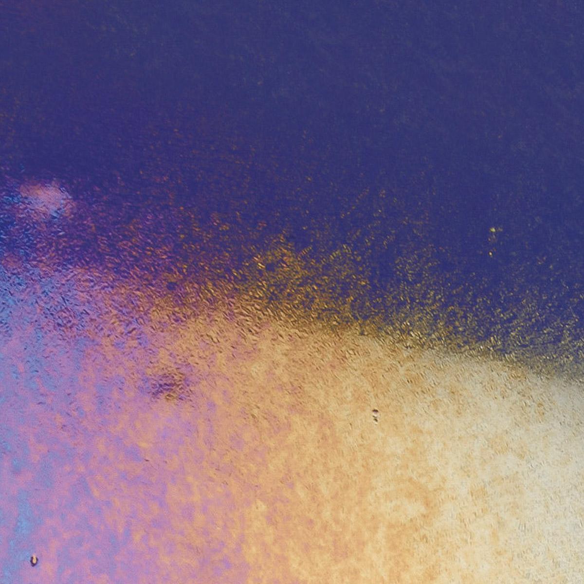 Deep Royal Purple Transparent, Thin-rolled, Iridescent, rainbow, 2 mm, Color Sample, 2x2 in.