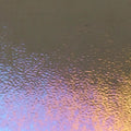 Charcoal Gray Transparent, Thin-rolled, Iridescent, rainbow, 2 mm, Color Sample, 2x2 in.