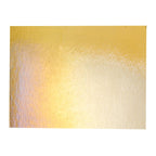 Medium Amber Transparent, Double-rolled, Iridescent, rainbow, 3 mm, Fusible