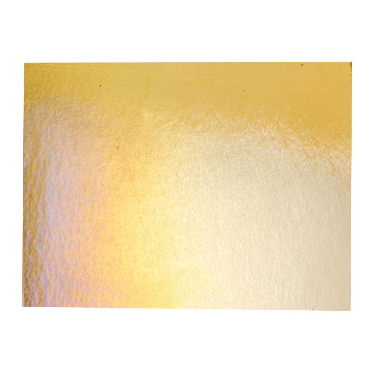 Medium Amber Transparent, Double-rolled, Iridescent, rainbow, 3 mm, Fusible