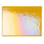Dark Amber Transparent, Double-rolled, Iridescent, rainbow, 3 mm, Fusible
