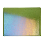 Olive Green Transparent, Thin-rolled, Iridescent, rainbow, 2 mm, Fusible