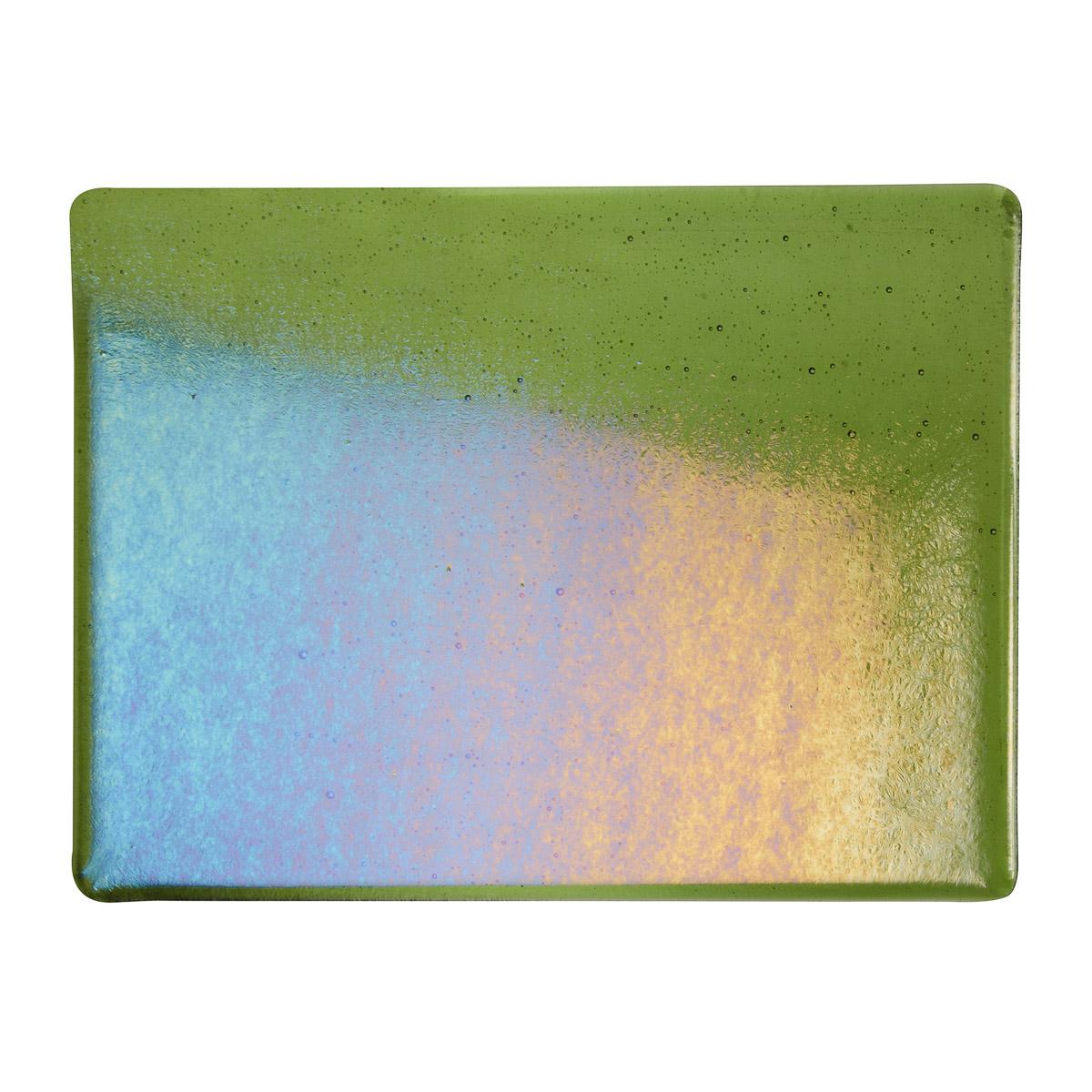 Olive Green Transparent, Thin-rolled, Iridescent, rainbow, 2 mm, Fusible