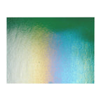 Kelly Green Transparent, Thin-rolled, Iridescent, rainbow, 2 mm, Fusible