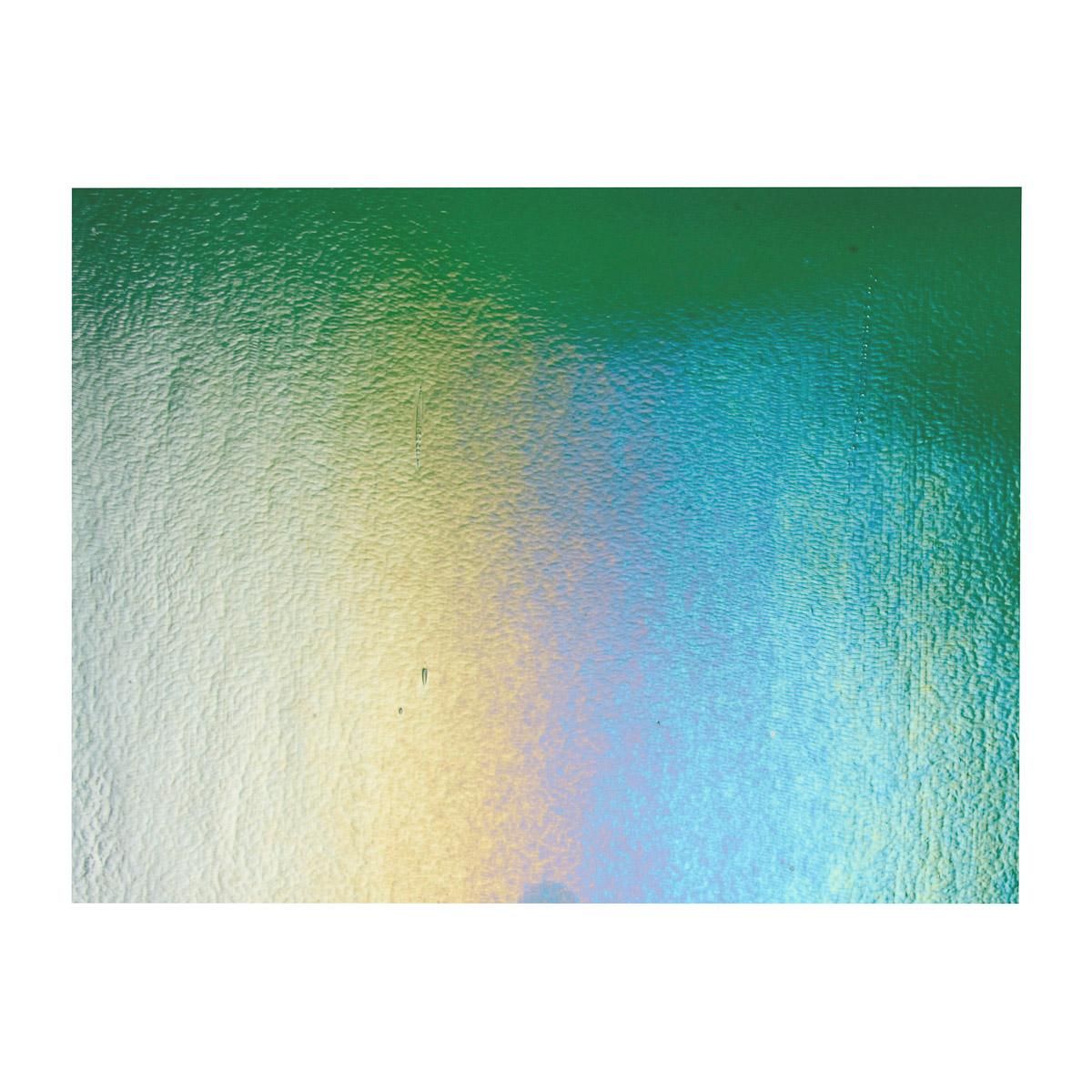 Kelly Green Transparent, Thin-rolled, Iridescent, rainbow, 2 mm, Fusible