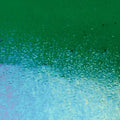 Kelly Green Transparent, Thin-rolled, Iridescent, rainbow, 2 mm, Color Sample, 2x2 in.