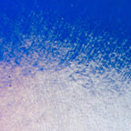 Caribbean Blue Transparent, Double-rolled, Iridescent, rainbow, 3 mm, Color Sample, 2x2 in.