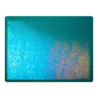 Peacock Blue Transparent, Double-rolled, Iridescent, rainbow, 3 mm, Fusible