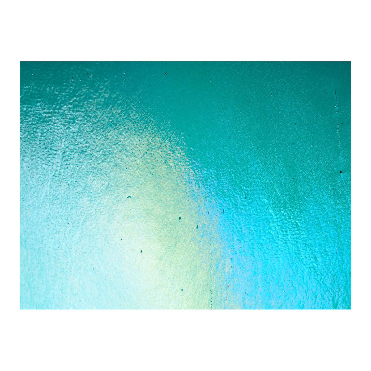 Peacock Blue Transparent, Double-rolled, Iridescent, rainbow, 3 mm, Fusible