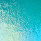 Peacock Blue Transparent, Thin-rolled, Iridescent, rainbow, 2 mm, Color Sample, 2x2 in.