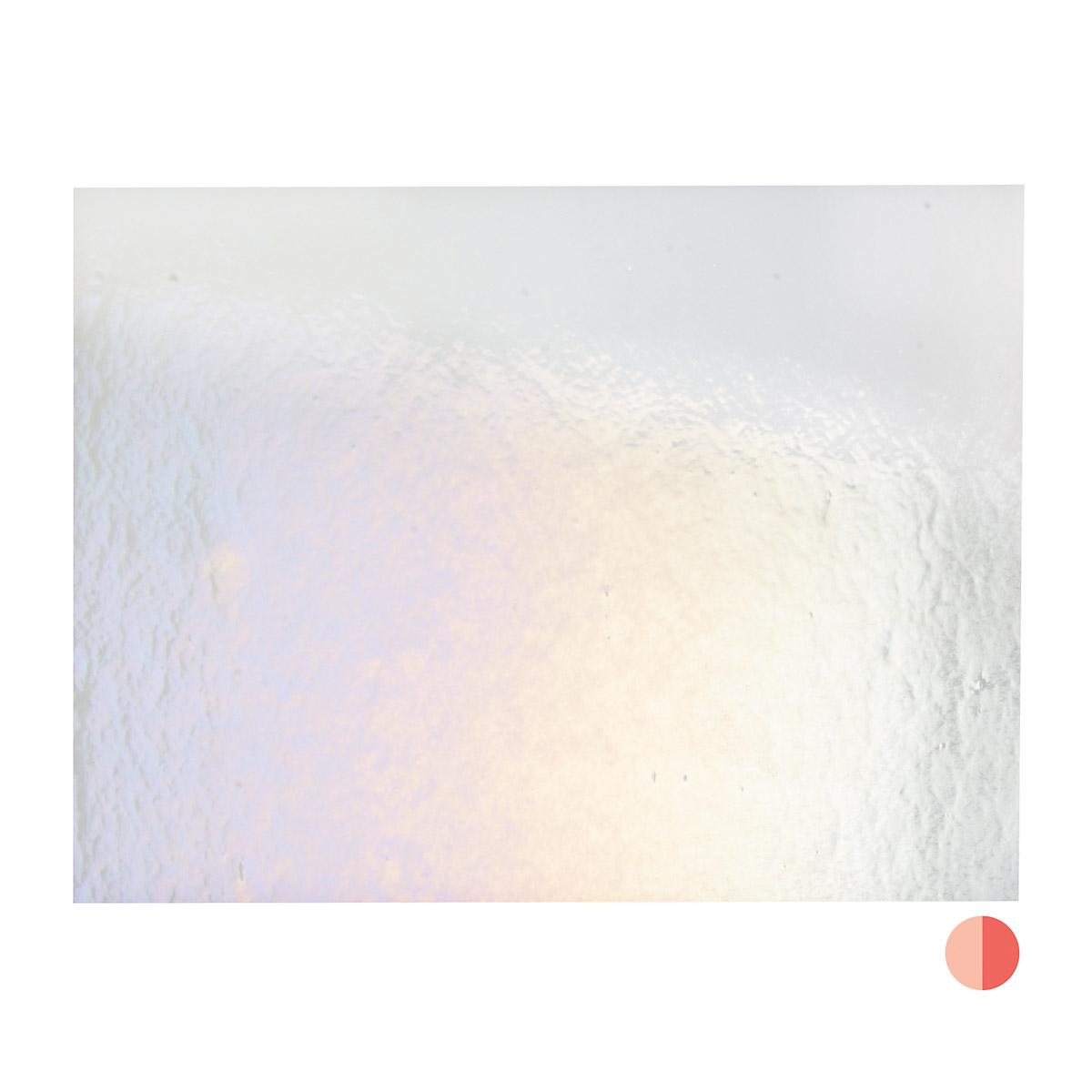 Light Coral Striker Transparent, Double-rolled, Iridescent, rainbow, 3 mm, Fusible