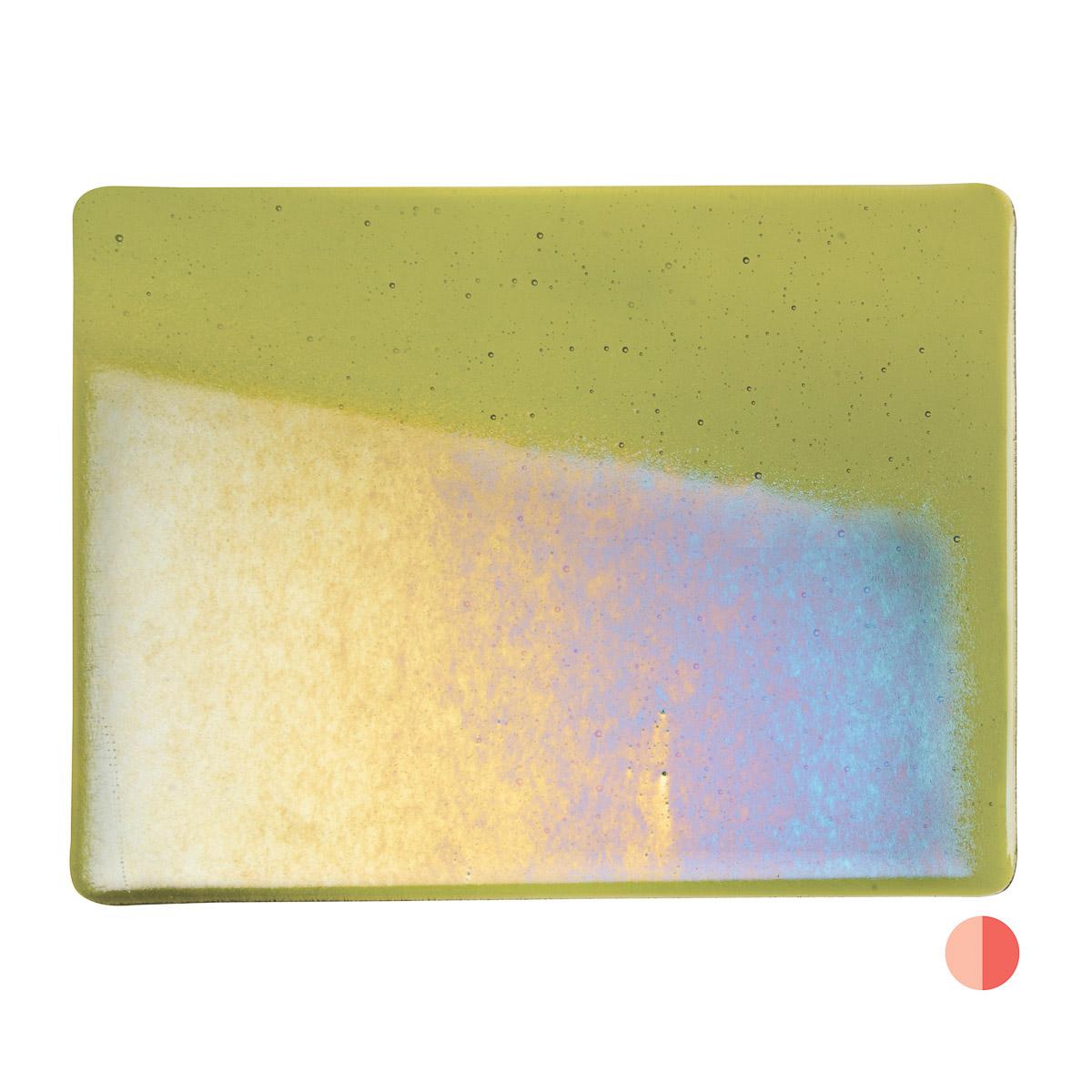 Fern Green Transparent, Double-rolled, Iridescent, rainbow, 3 mm, Fusible