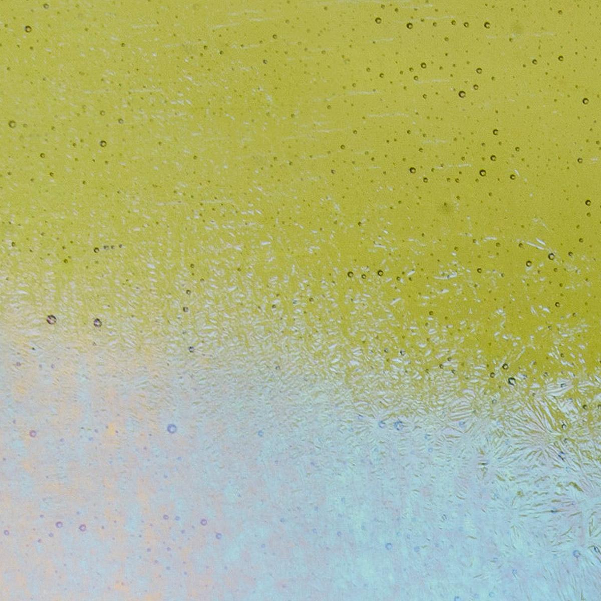 Fern Green Transparent, Thin-rolled, Iridescent, rainbow, 2 mm, Color Sample, 2x2 in.