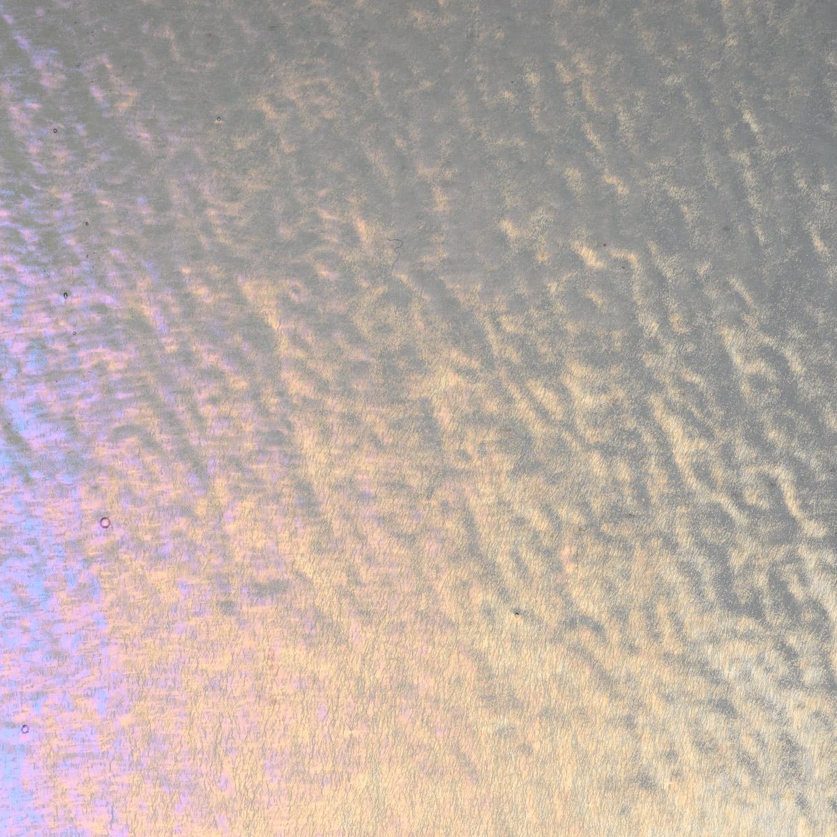 Pewter Transparent, Double-rolled, Iridescent, rainbow, 3 mm, Fusible