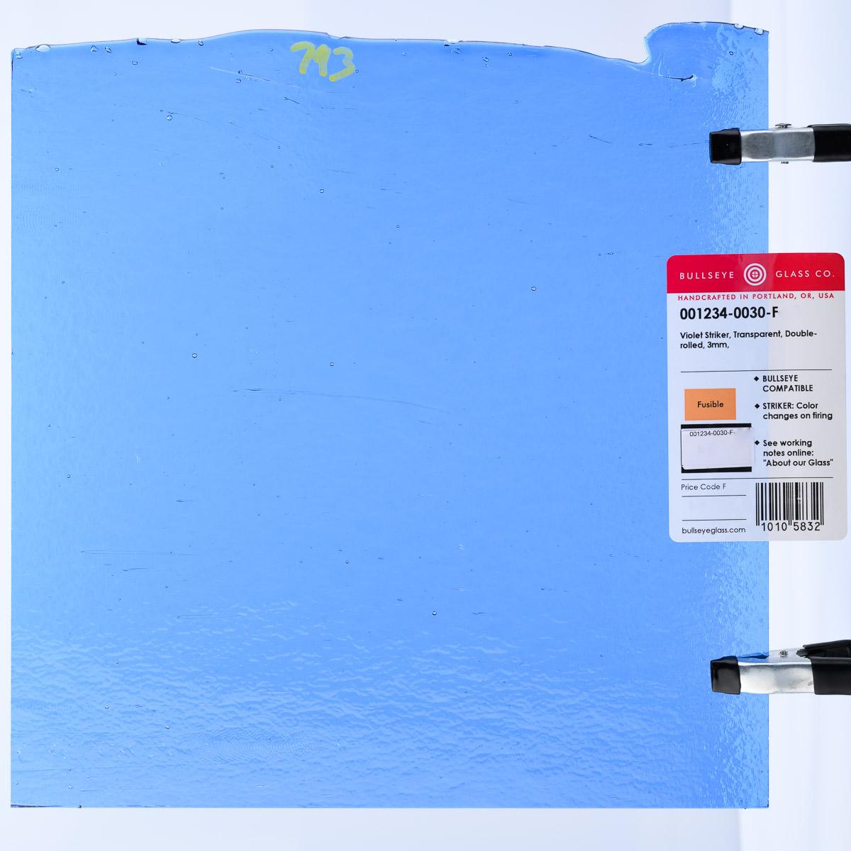 Violet Striker Transparent, Double-rolled, 3 mm, Fusible