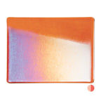 Sunset Coral Transparent, Double-rolled, Iridescent, rainbow, 3 mm, Fusible