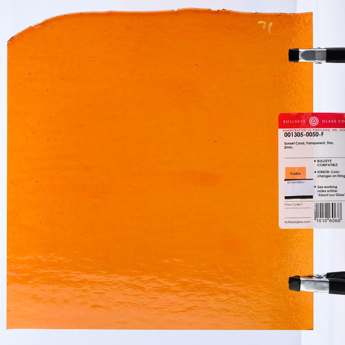 Sunset Coral Transparent, Thin-rolled, 2 mm, Fusible