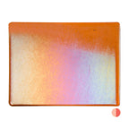 Sunset Coral Transparent, Thin-rolled, Iridescent, rainbow, 2 mm, Fusible