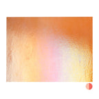 Sunset Coral Transparent, Thin-rolled, Iridescent, rainbow, 2 mm, Fusible