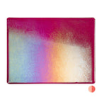 Cranberry Pink Transparent, Thin-rolled, Iridescent, rainbow, 2 mm, Fusible