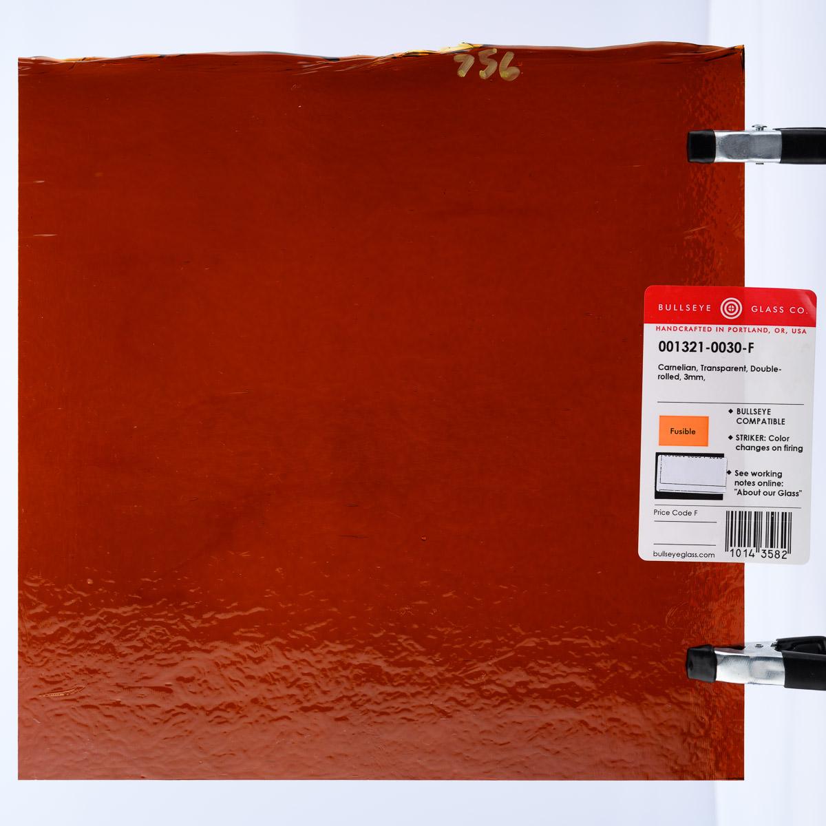 Carnelian Transparent, Double-rolled, 3 mm, Fusible