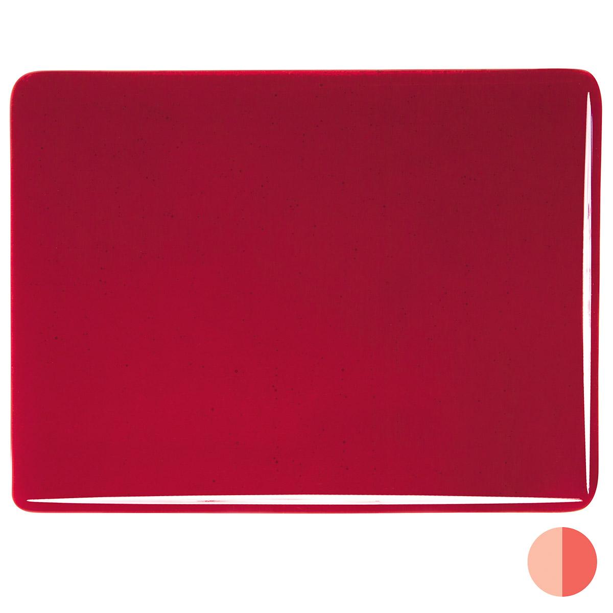 Garnet Red Transparent, Double-rolled, 3 mm, Fusible