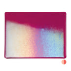 Garnet Red Transparent, Double-rolled, Iridescent, rainbow, 3 mm, Fusible