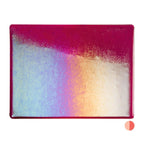 Garnet Red Transparent, Thin-rolled, Iridescent, rainbow, 2 mm, Fusible