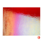 Garnet Red Transparent, Thin-rolled, Iridescent, rainbow, 2 mm, Fusible