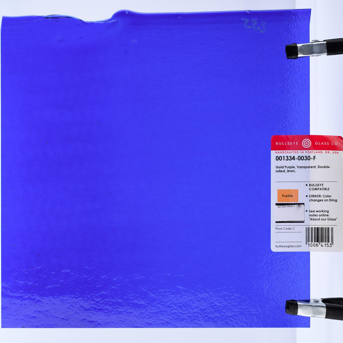 Gold Purple Transparent, Double-rolled, 3 mm, Fusible