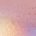 Light Plum Transparent, Double-rolled, Iridescent, rainbow, 3 mm, Color Sample, 2 x 2 in.