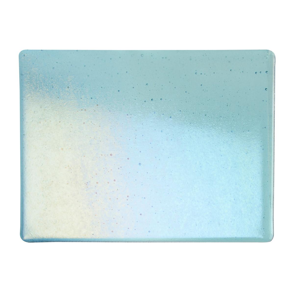 Light Aquamarine Blue Transparent, Thin-rolled, Iridescent, rainbow, 2 mm, Fusible