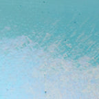Light Turquoise Blue Transparent, Double-rolled, Iridescent, rainbow, 3 mm, Color Sample, 2 x 2 in.