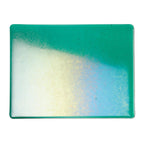 Emerald Green Transparent, Double-rolled, Iridescent, rainbow, 3 mm, Fusible