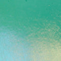 Emerald Green Transparent, Thin-rolled, Iridescent, rainbow, 2 mm, Color Sample, 2 x 2 in.