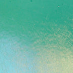 Emerald Green Transparent, Thin-rolled, Iridescent, rainbow, 2 mm, Color Sample, 2 x 2 in.