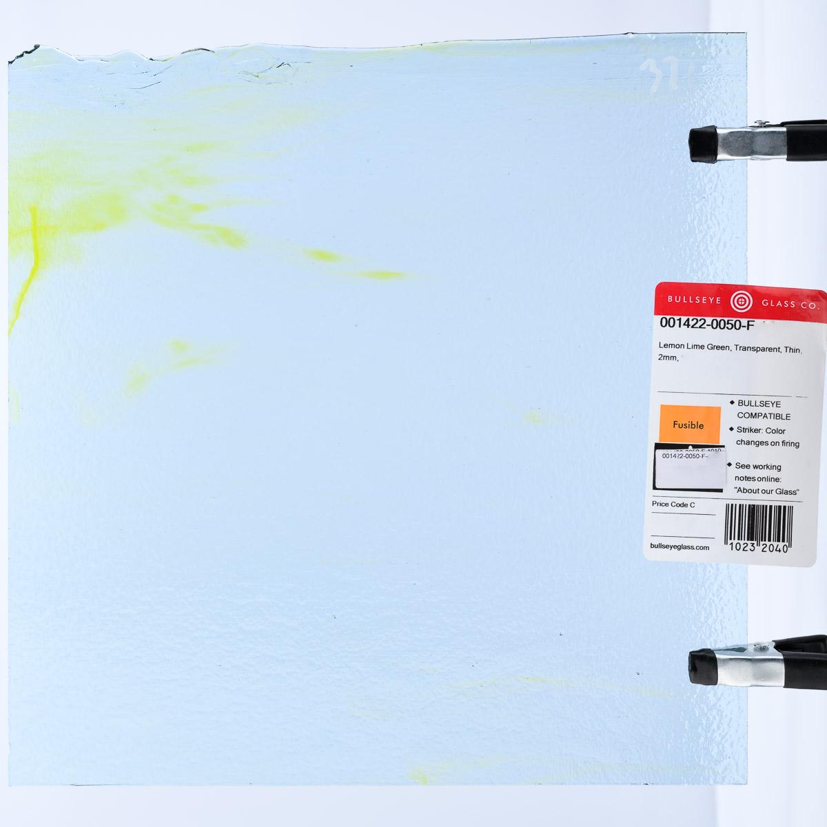 Lemon Lime Green Transparent, Thin-rolled, 2 mm, Fusible
