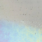 Light Silver Gray Transparent, Double-rolled, Iridescent, rainbow, 3 mm, Color Sample, 2 x 2 in.
