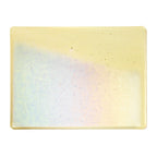 Light Amber Transparent, Double-rolled, Iridescent, rainbow, 3 mm, Fusible