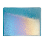 Sea Blue Transparent, Double-rolled, Iridescent, rainbow, 3 mm, Fusible