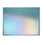 Sea Blue Transparent, Thin-rolled, Iridescent, rainbow, 2 mm, Fusible