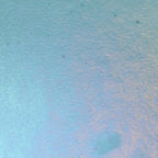 Sea Blue Transparent, Thin-rolled, Iridescent, rainbow, 2 mm, Color Sample, 2 x 2 in.