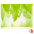 Clear, Spring Green Opal 2-Color Mix, Double-rolled, 3 mm, Fusible