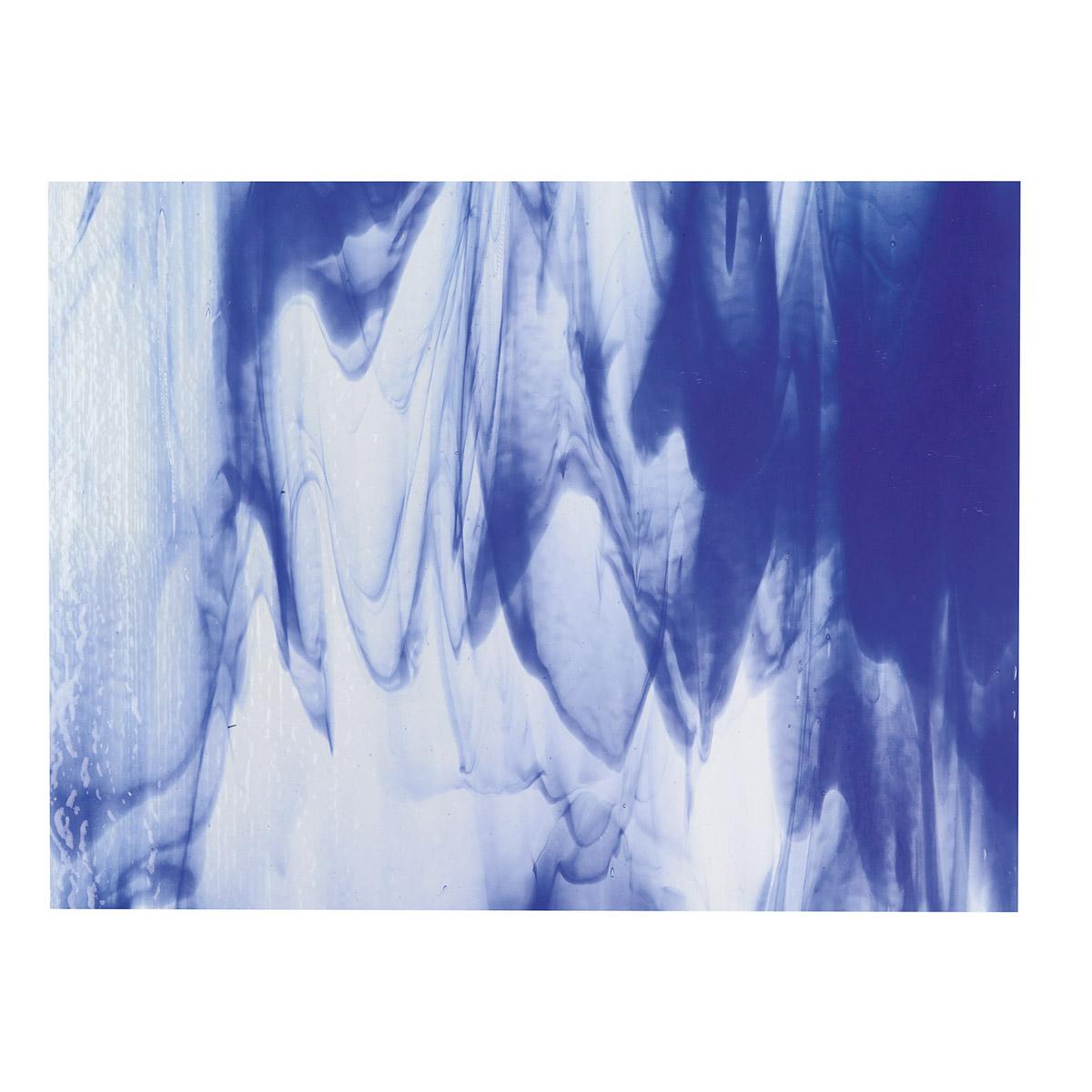 Clear, Deep Cobalt Blue Opal 2-Color Mix, Double-rolled, 3 mm, Fusible