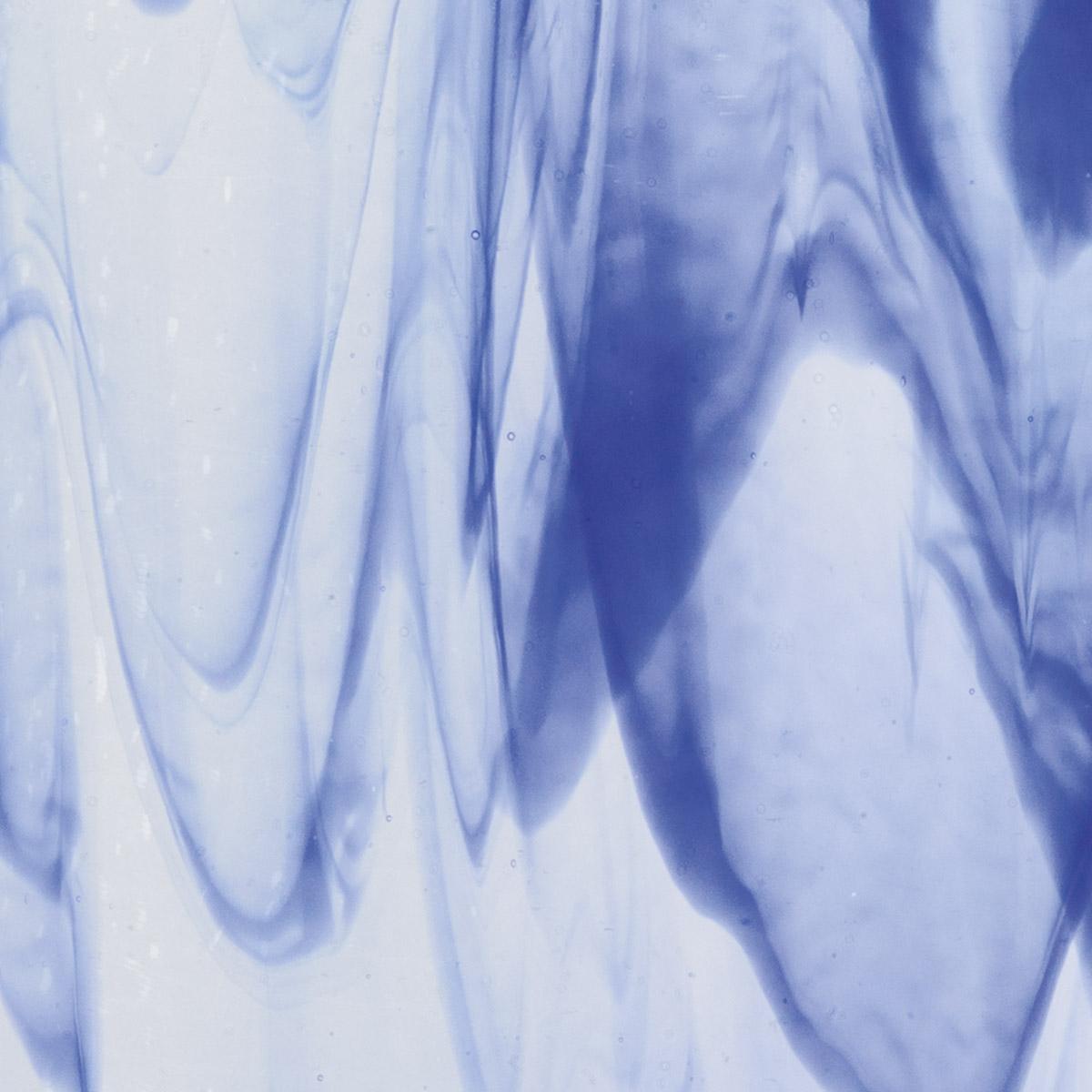 Clear, Deep Cobalt Blue Opal 2-Color Mix, Double-rolled, 3 mm, Color Sample, 2 x 2 in.