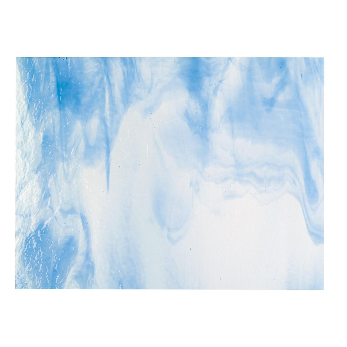 Clear, Egyptian Blue Opal 2-Color Mix, Double-rolled, 3 mm, Fusible