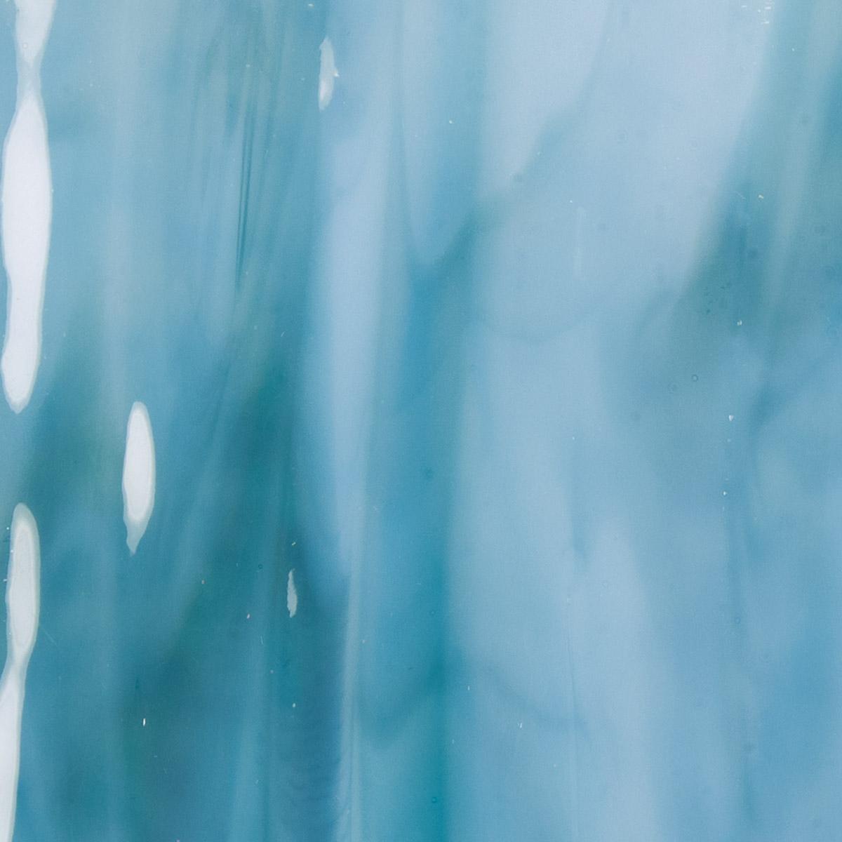 Powder Blue Opal, Marine Blue 2-Color Mix, Single-rolled, 3 mm, Color Sample, 2 x 2 in.