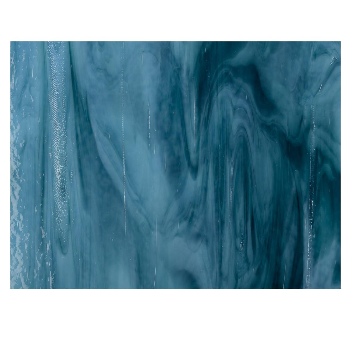 Powder Blue Opal, Marine Blue 2-Color Mix, Double-rolled, 3 mm, Fusible